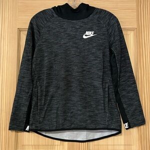 Nike Heathered Black Long Sleeve Top